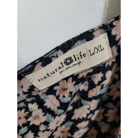 NATURAL LIFE Women's L/XL Floral Maxi Sundress Boho Cottagecore Whimsy Country - Picture 3 of 9